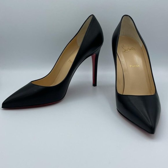 Christian Louboutin Pigalle 100 Nappa Shiny Black Heels Sz 40 - Picture 4 of 16